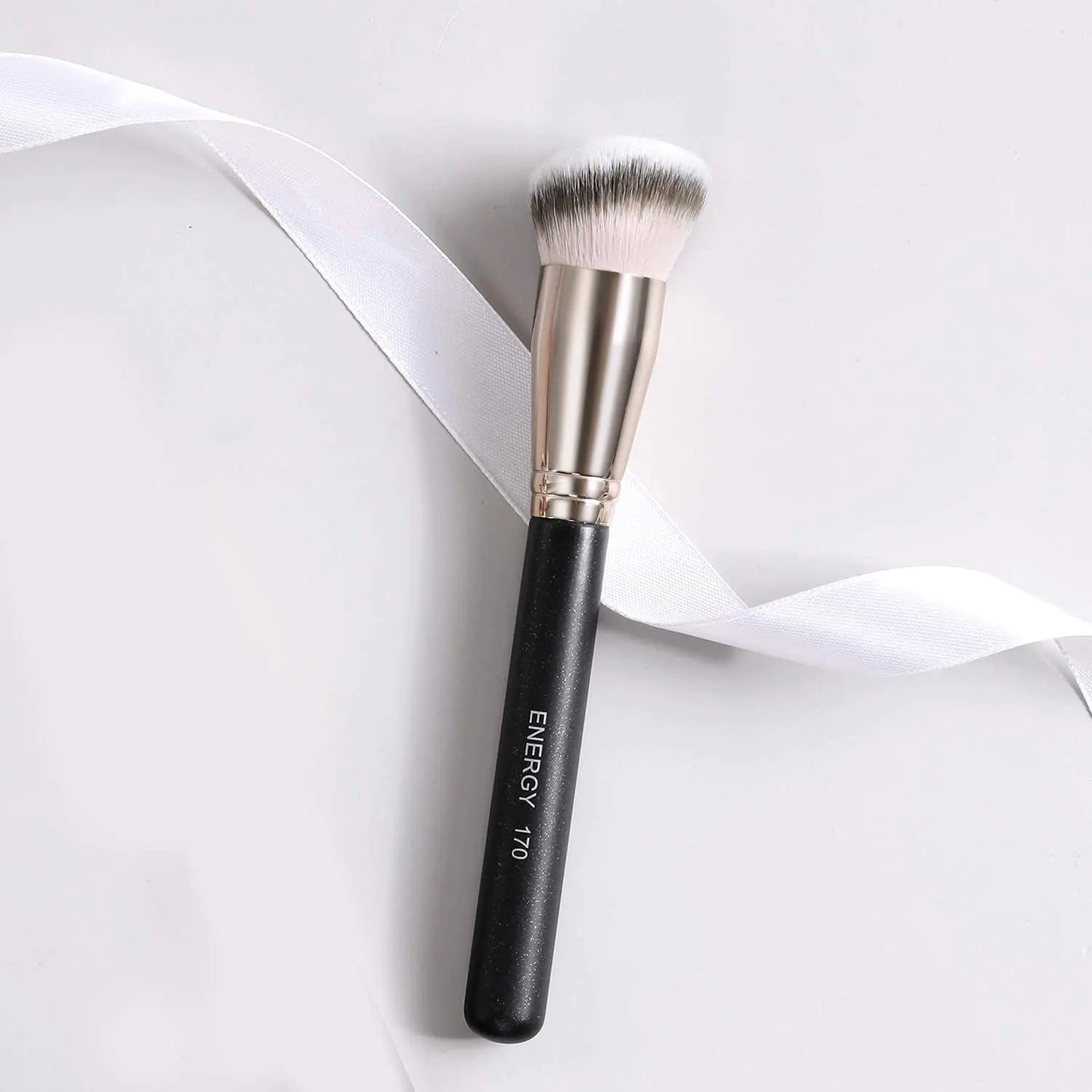 ENERGY Foundation Brush for Liquid Makeup Premium Makeup Brush for Flawless Liquid Cream Foundation Powder Cosmetics Blending Buffing Contouring Vegan Face Brush 170 Large-170